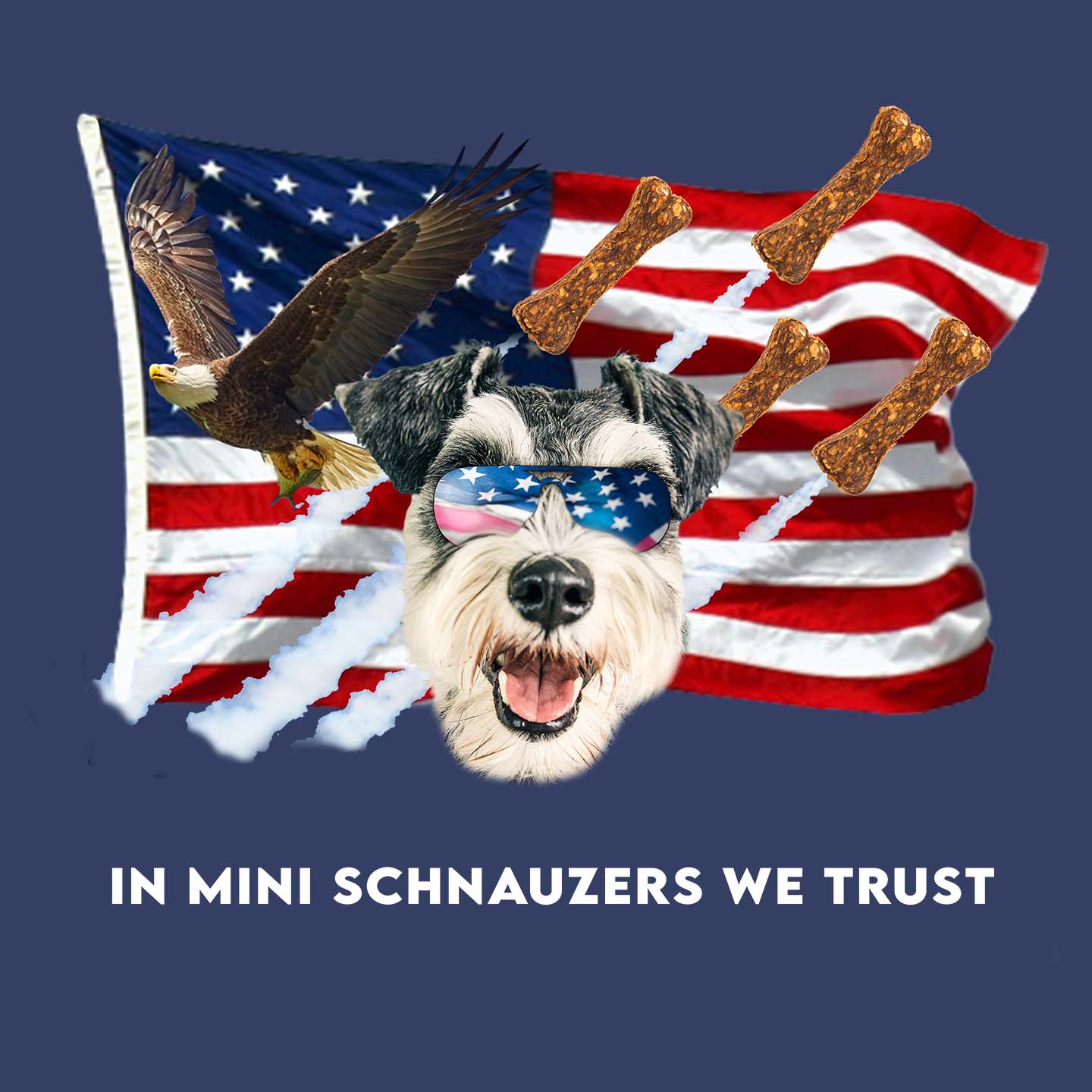In Mini Schnauzers We Trust - Adult Unisex T-Shirt