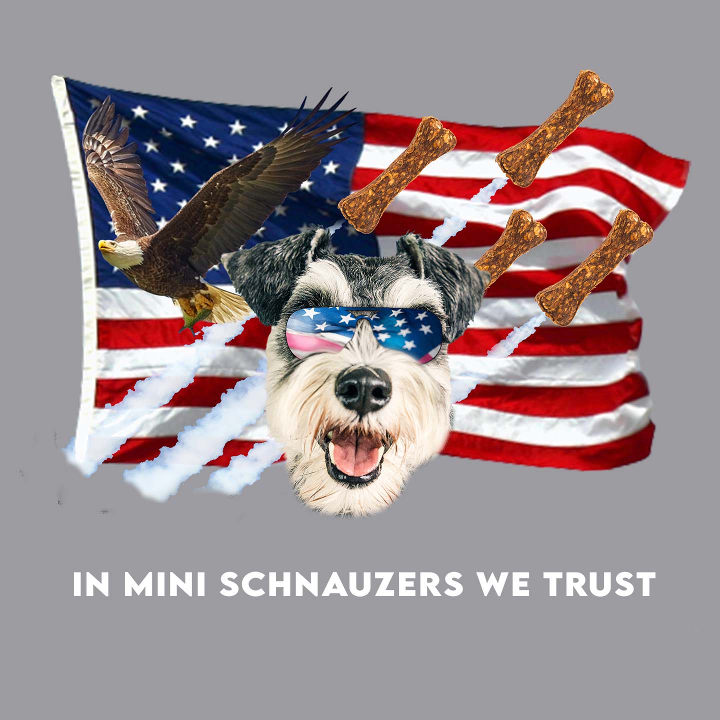 In Mini Schnauzers We Trust - Adult Unisex Crewneck Sweatshirt