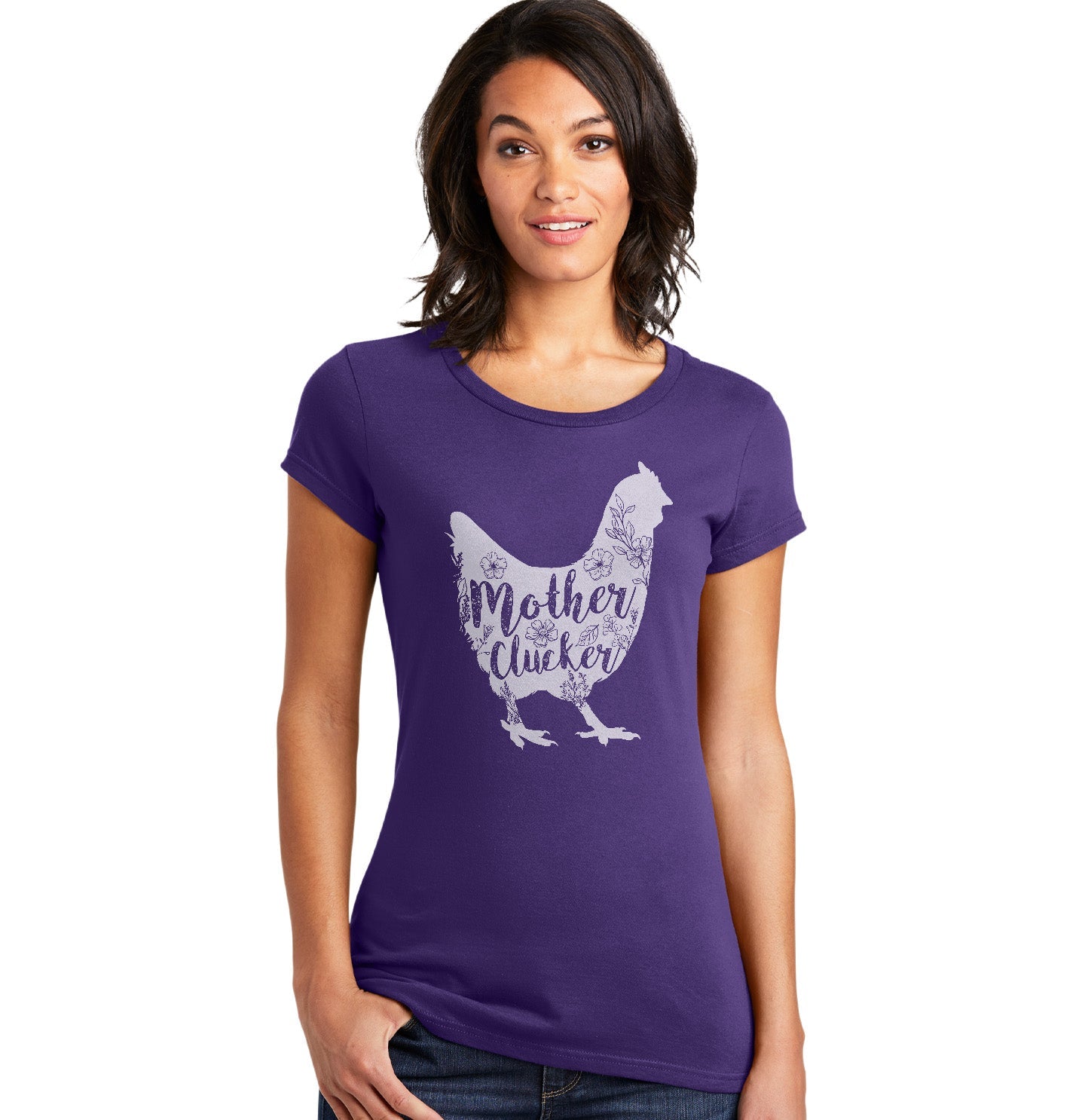 Mother Clucker Silhouette - Women's Fitted T-Shirt – AnimalPride.com