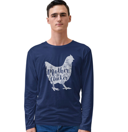 Mother Clucker Silhouette - Adult Unisex Long Sleeve T-Shirt