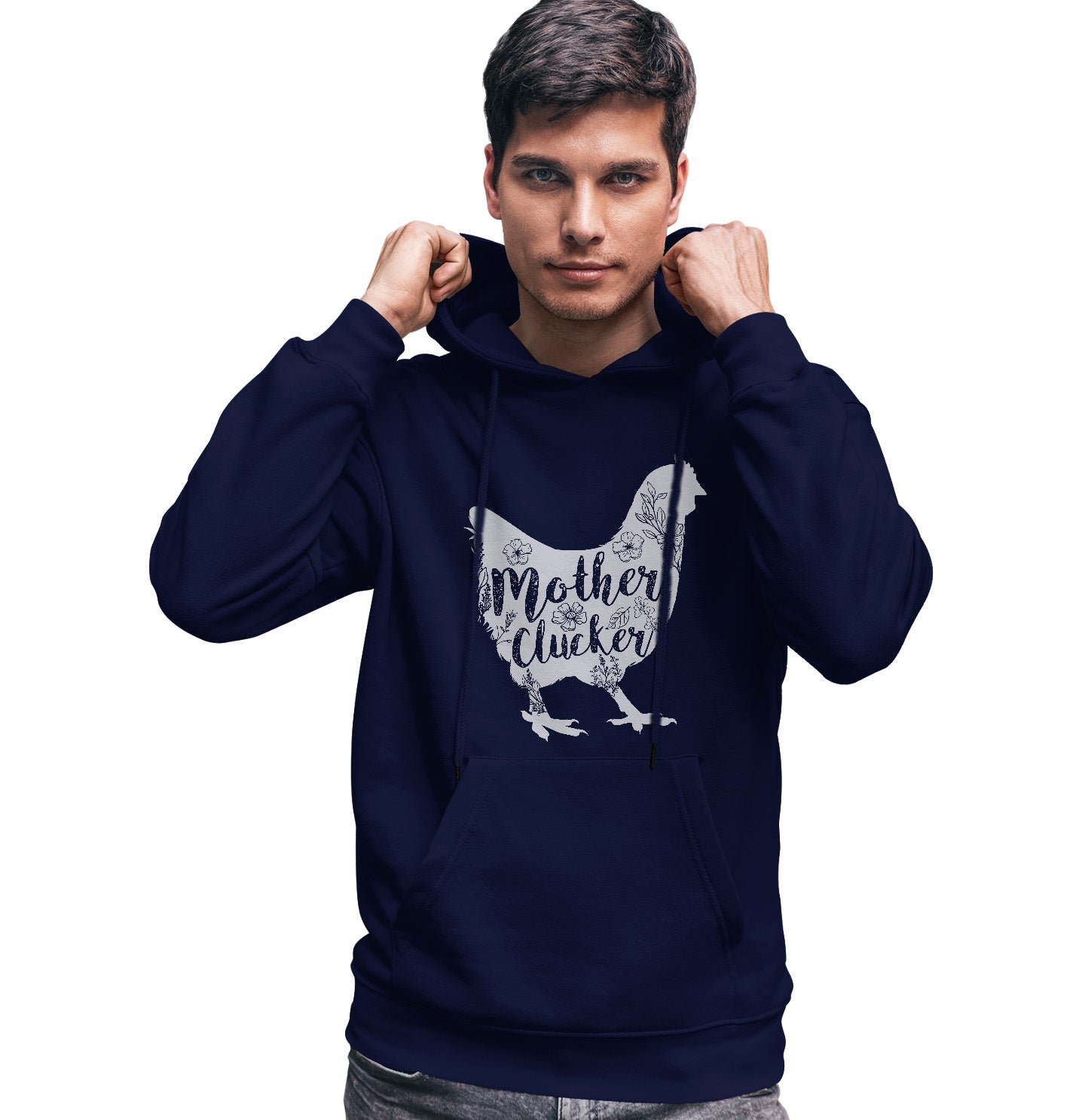 Mother Clucker Silhouette - Adult Unisex Hoodie Sweatshirt