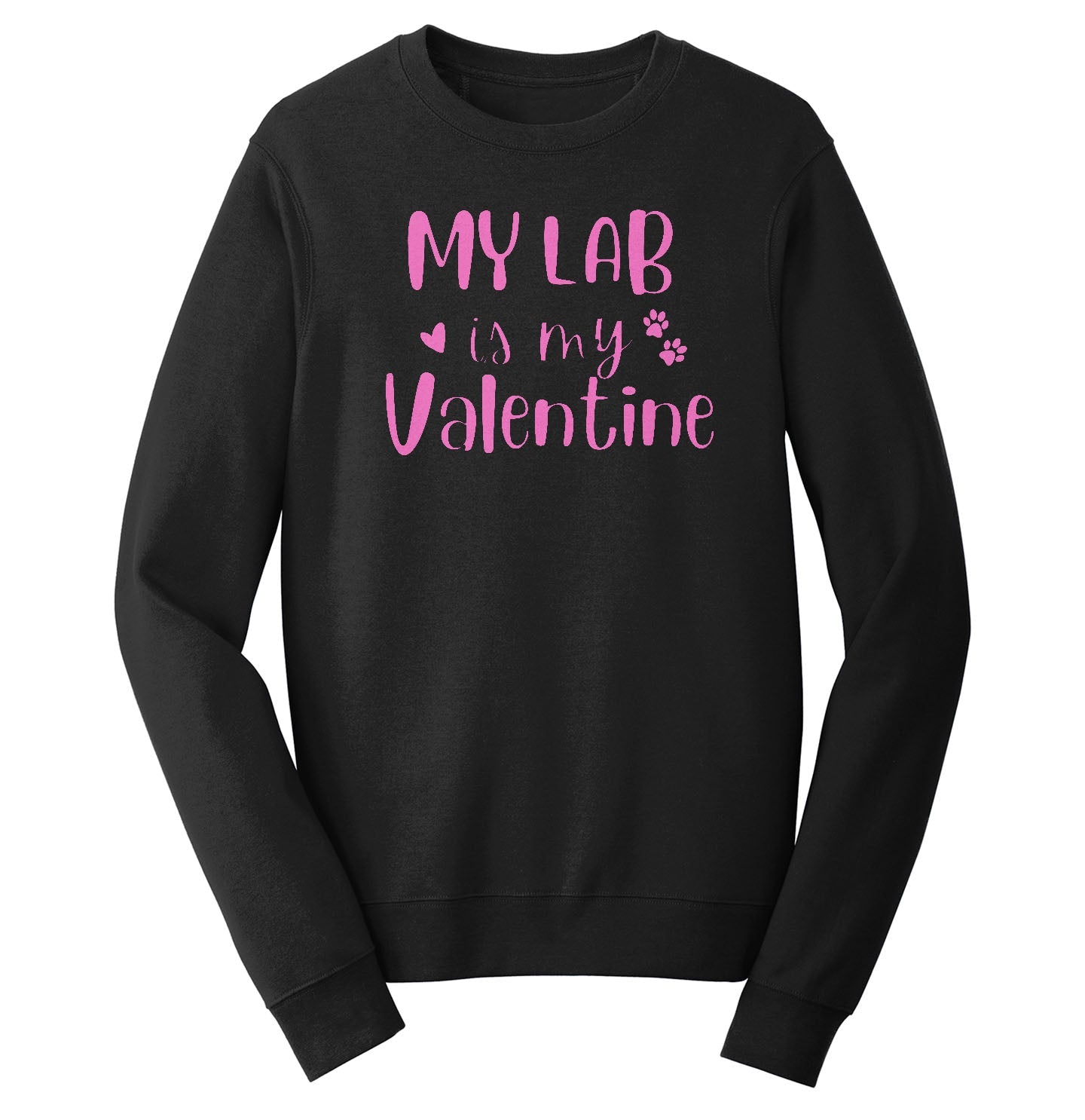 My Lab Valentine - Adult Unisex Crewneck Sweatshirt