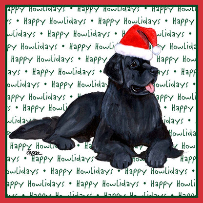 Newfoundland Happy Howlidays Text - Adult Unisex Long Sleeve T-Shirt