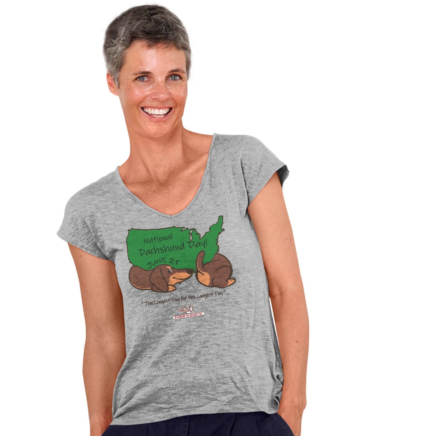 National Dachshund Day - Women's V-Neck T-Shirt