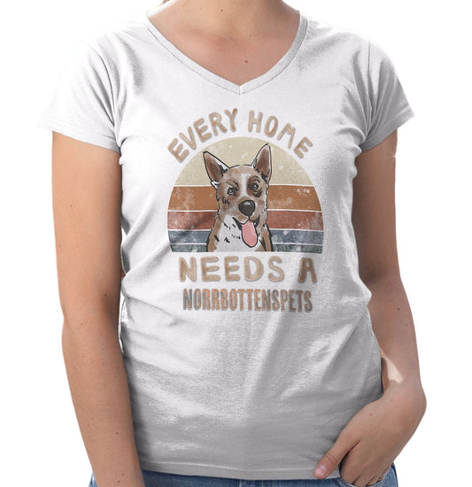Every Home Needs a Norrbottenspets - Women's V-Neck T-Shirt