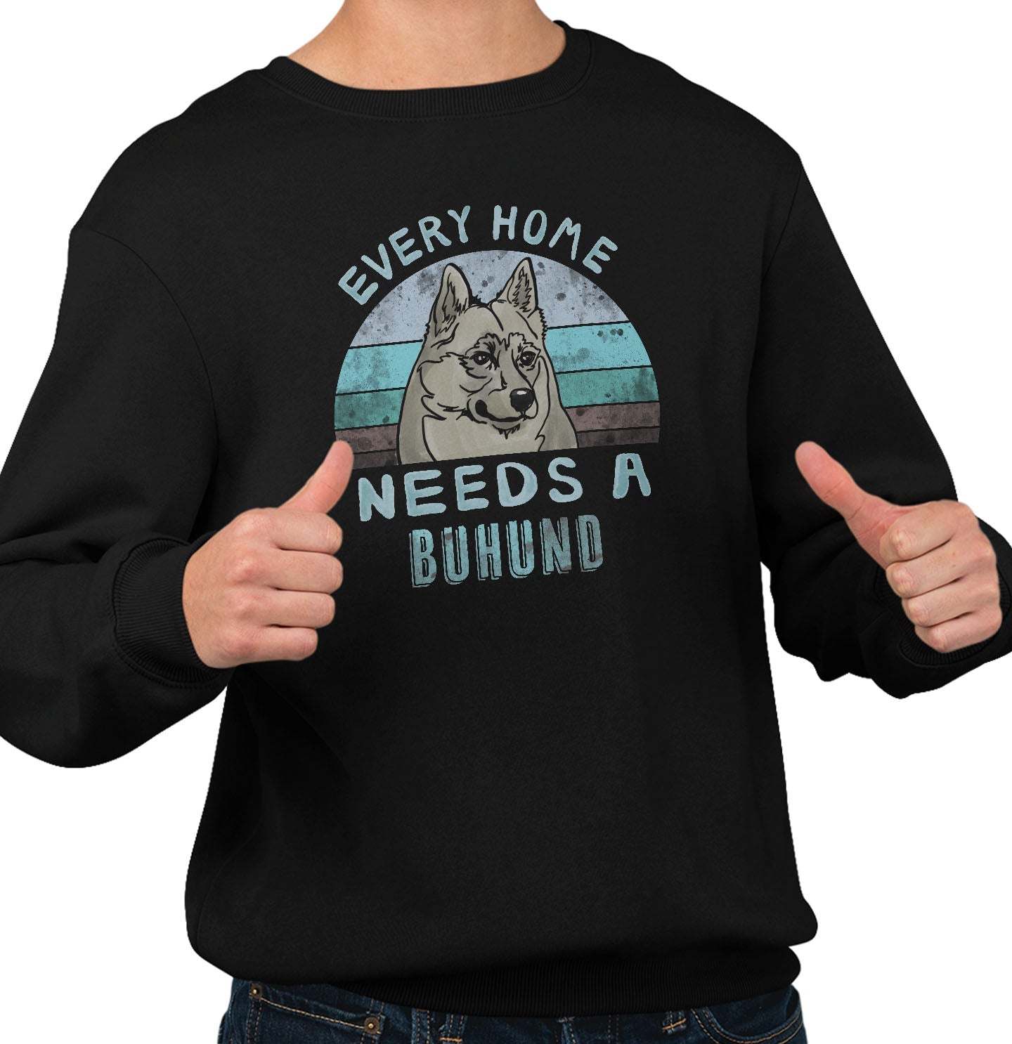 Every Home Needs a Norwegian Buhund - Adult Unisex Crewneck Sweatshirt