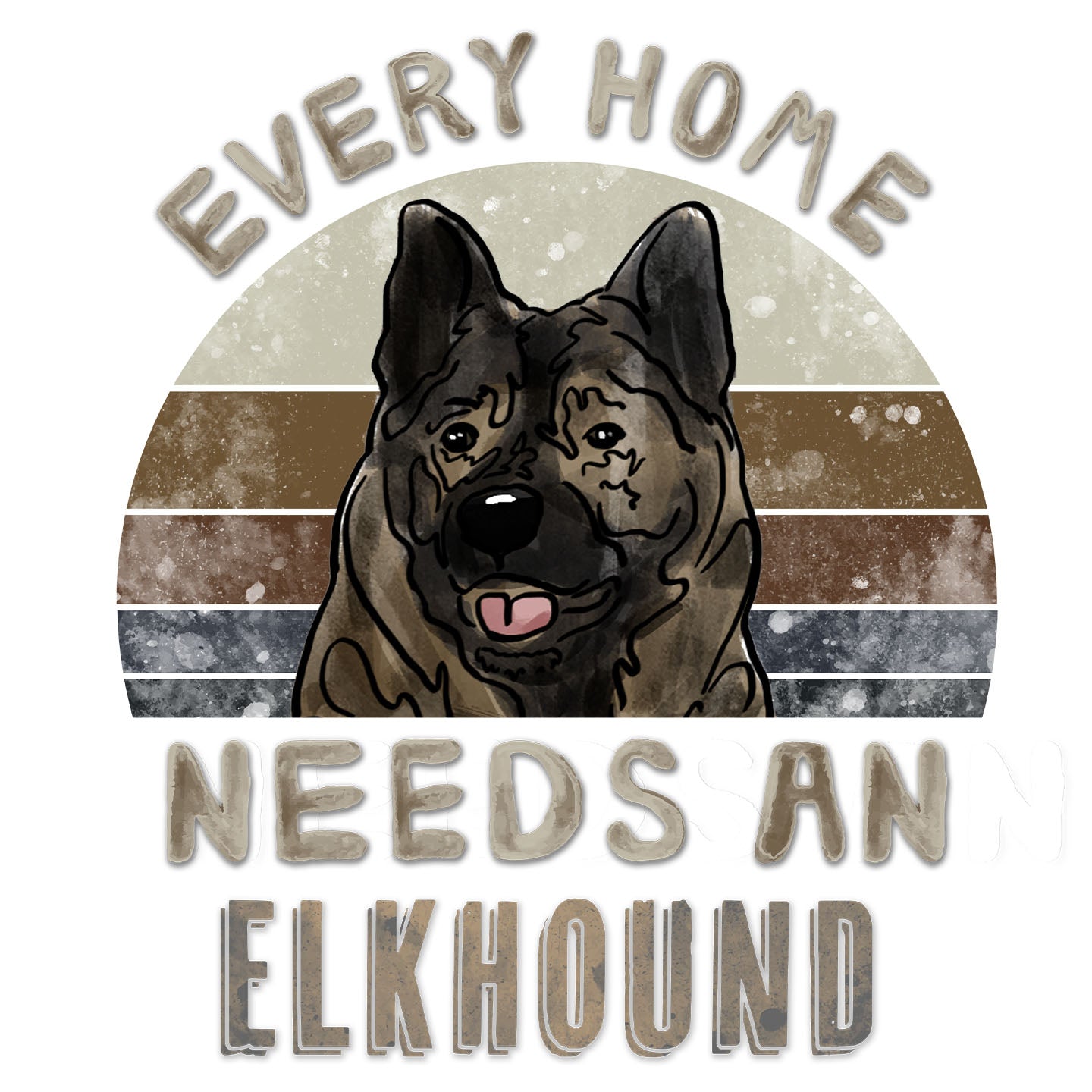 Every Home Needs a Norwegian Elkhound - Women's V-Neck T-Shirt