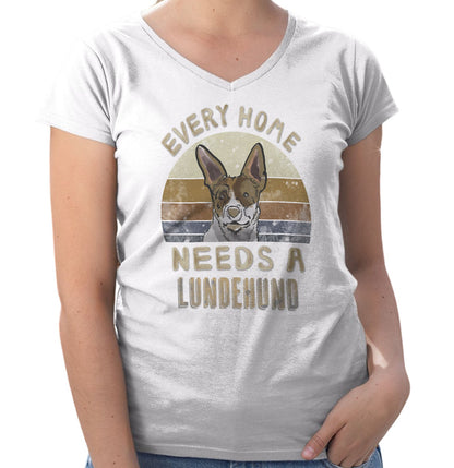 Every Home Needs a Norwegian Lundehund - Women's V-Neck T-Shirt