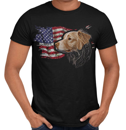 Patriotic Nova Scotia Duck Tolling Retriever American Flag - Adult Unisex T-Shirt