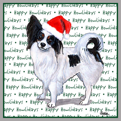 Papillon Happy Howlidays Text - Kids' Unisex Hoodie Sweatshirt