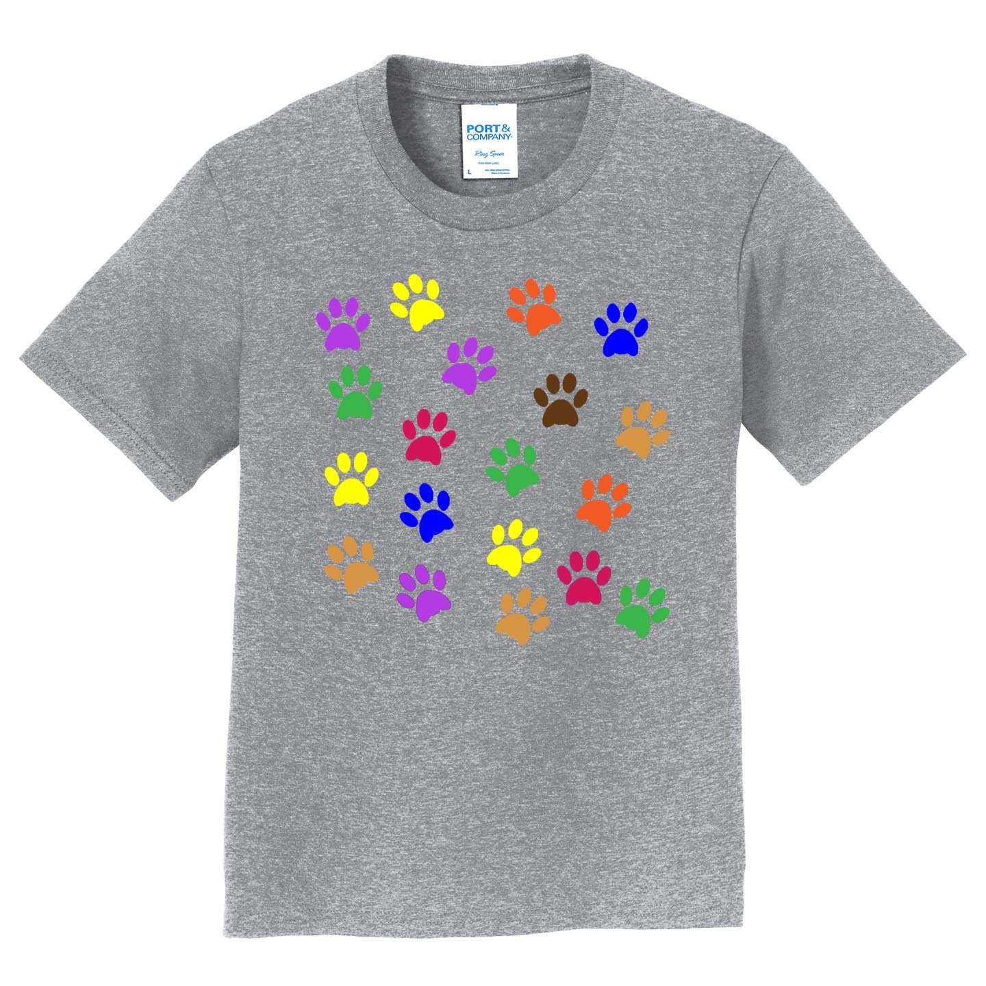 Colorful Paw Prints - Kids' Unisex T-Shirt