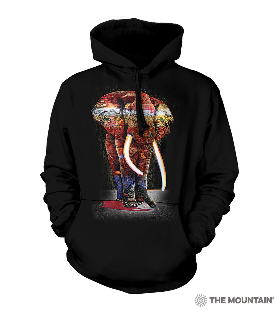 Painted Elephant - The Mountain - 3D Hoodie Animal Sweatshirt