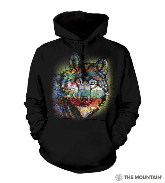 Painted Wolf - Adult Unisex Hoodie Sweatshirt