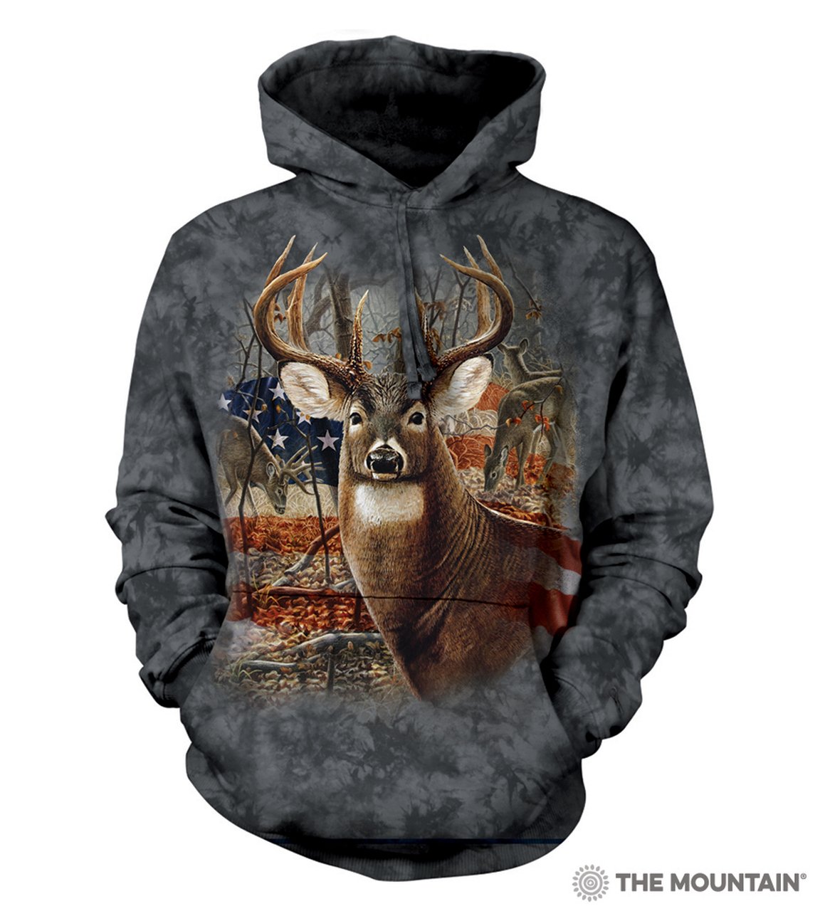 Patriotic Buck - The Mountain - 3D Hoodie Animal Sweatshirt