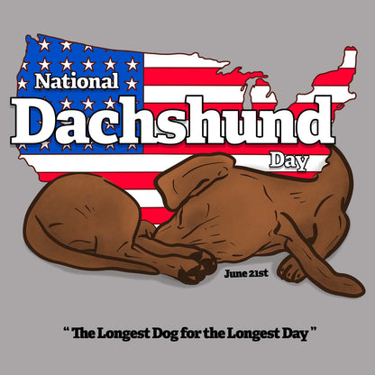 National Dachshund Day US Flag - Women's V-Neck T-Shirt