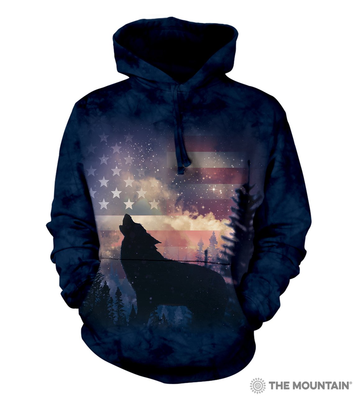 Patriotic Howl - The Mountain - 3D Hoodie Animal Sweatshirt