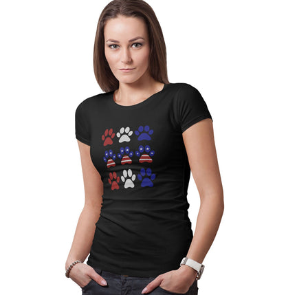 Patriotic Paws - Women's Fitted T-Shirt