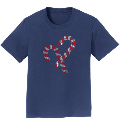 Paw Candy Cane - Kids' Unisex T-Shirt