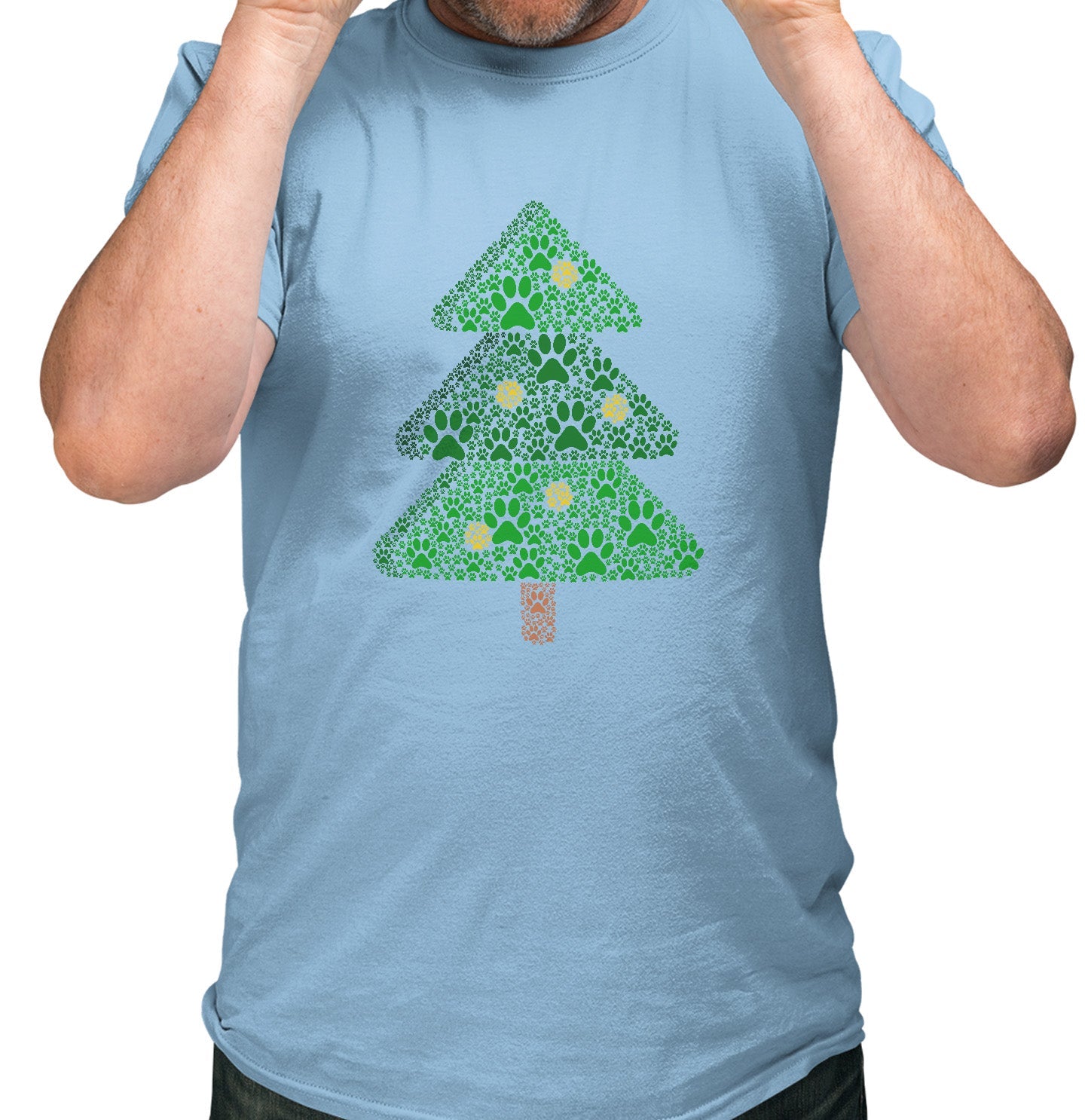 Paw Christmas Tree - Adult Unisex T-Shirt