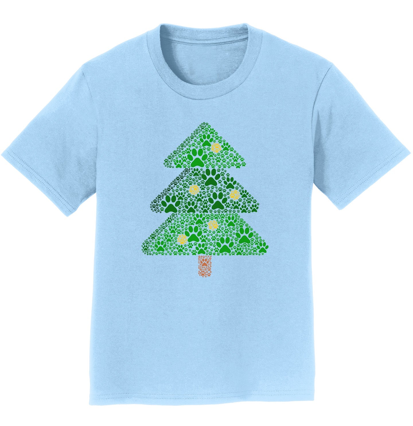 Paw Christmas Tree - Kids' Unisex T-Shirt