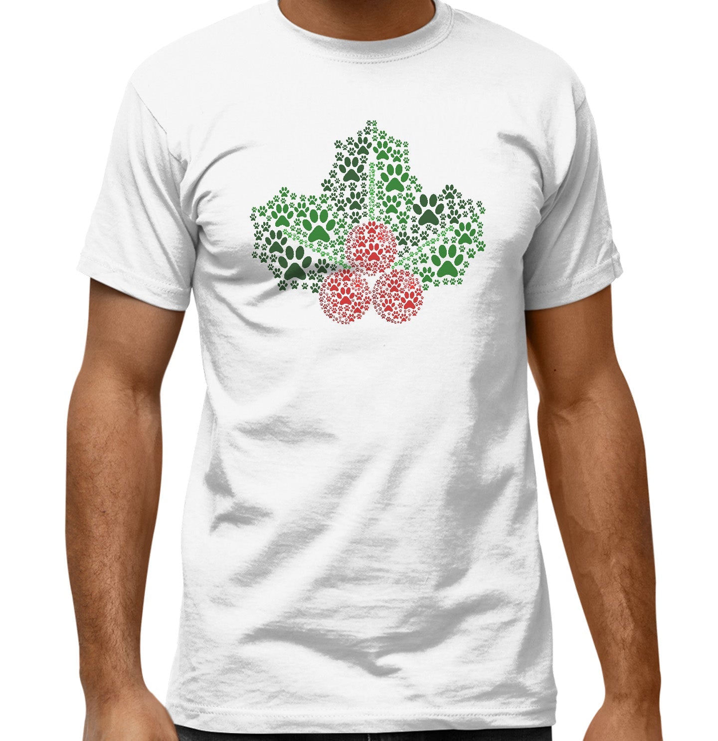 Paw Mistletoe - Adult Unisex T-Shirt