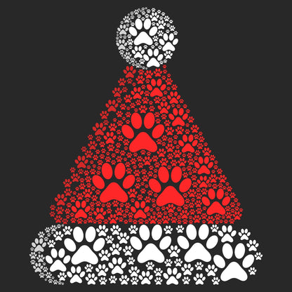 Paw Santa Hat - Adult Unisex T-Shirt