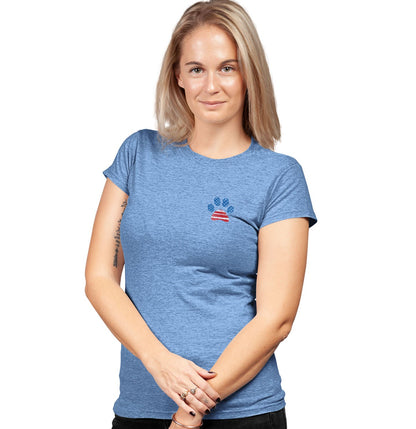 Pawtriotic USA Pawprint - Women's Tri-Blend T-Shirt