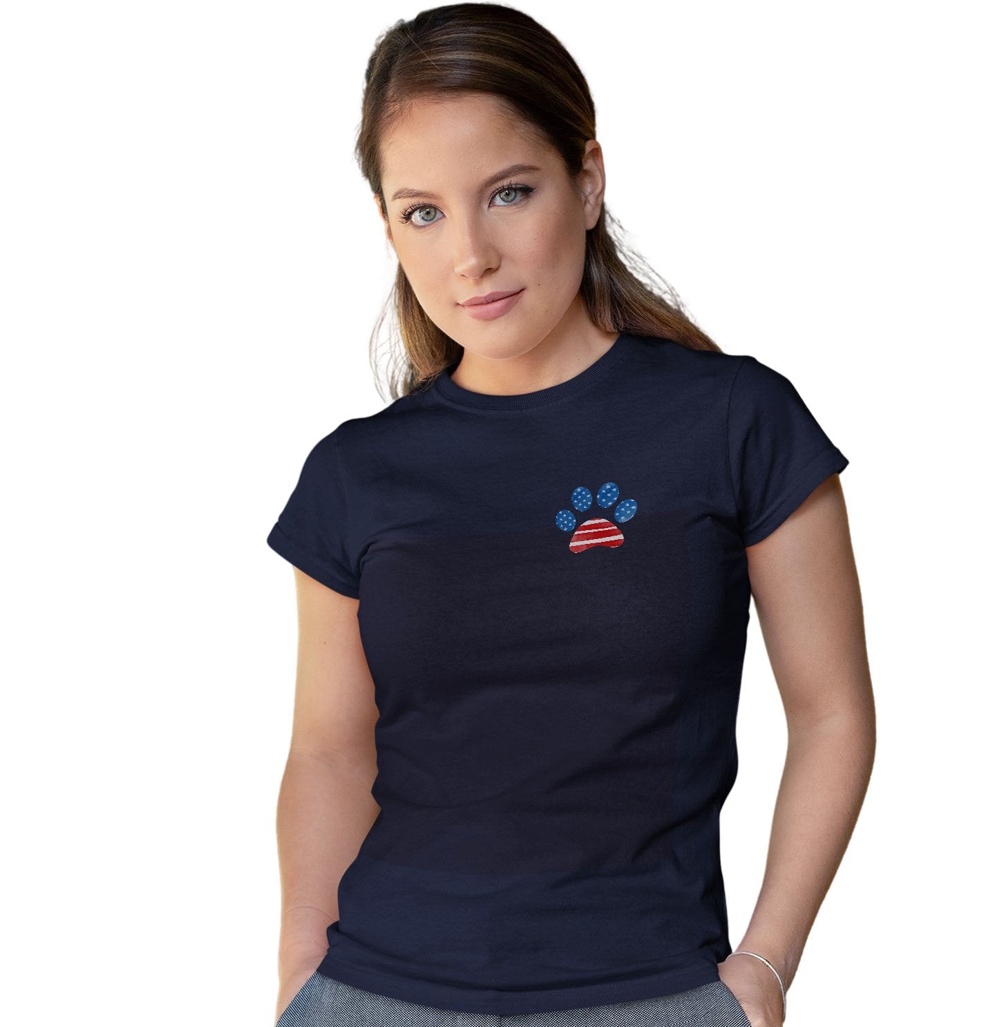 Pawtriotic Pawprint - Women's Fitted T-Shirt