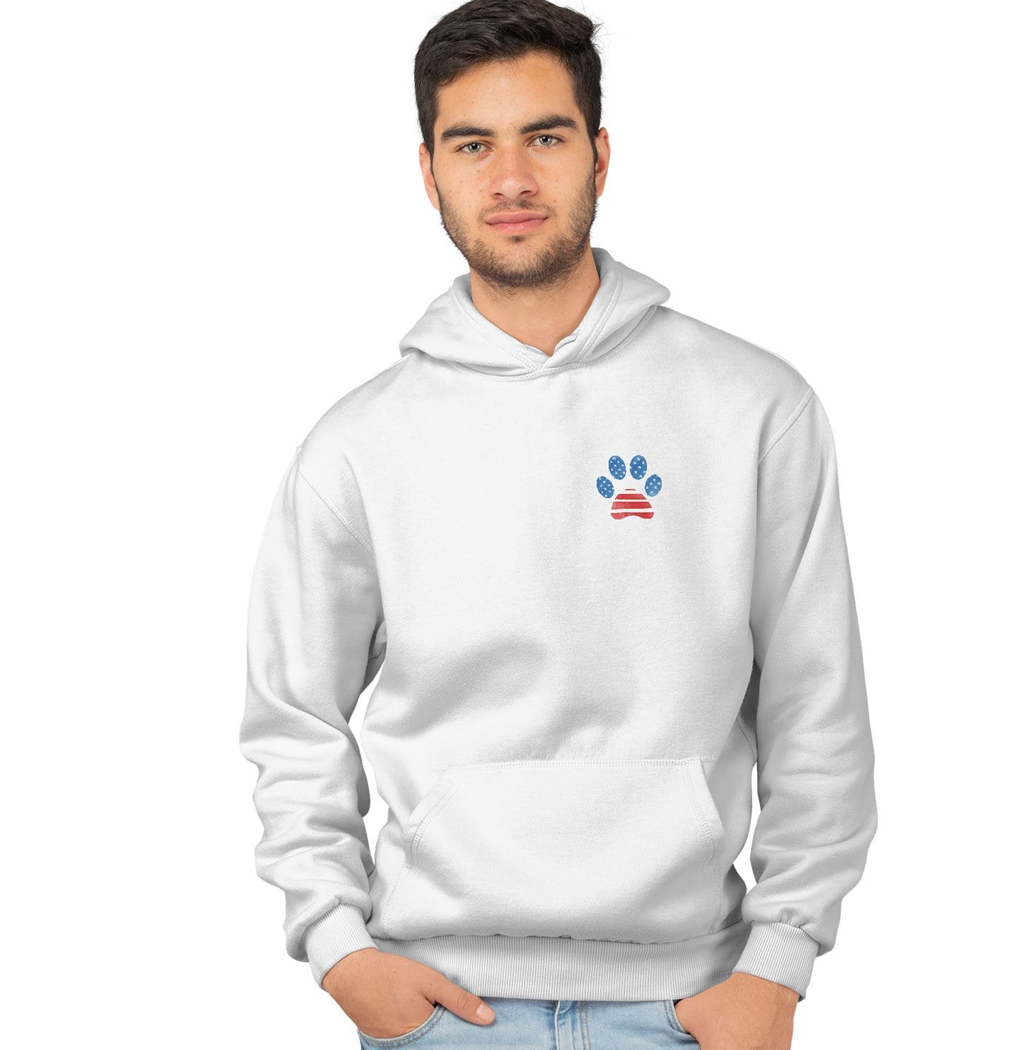 Pawtriotic Pawprint - Adult Unisex Hoodie Sweatshirt