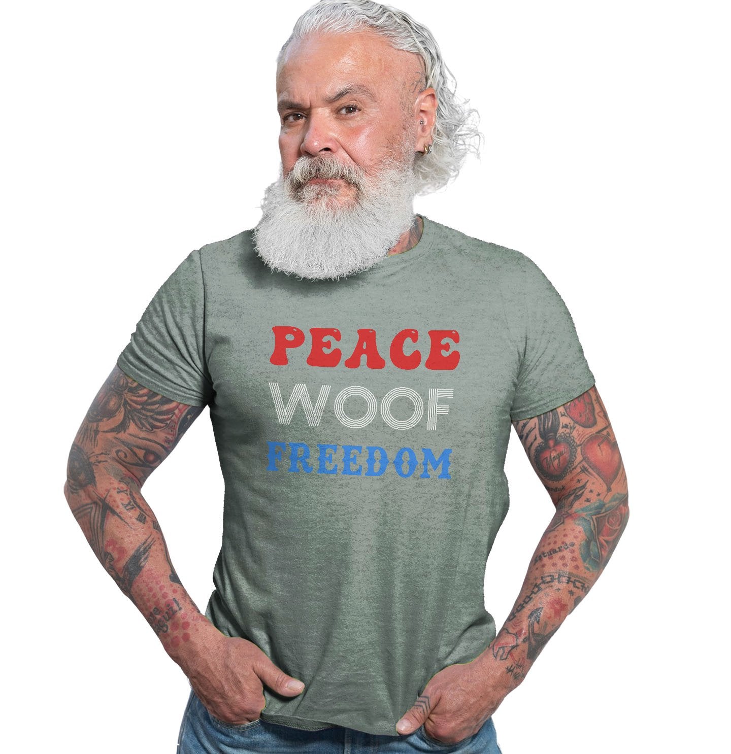 Peace Woof Freedom - Tri-Blend T-Shirt