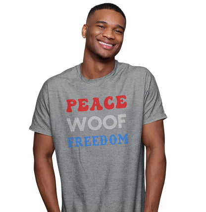 Peace Woof Freedom - Adult Unisex T-Shirt