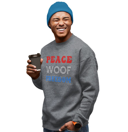 Peace Woof Freedom - Crewneck Sweatshirt