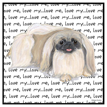 Pekingese Love Text - Women's V-Neck T-Shirt