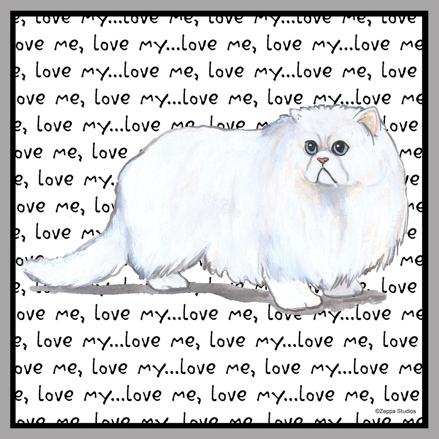 Persian Cat Love Text - Women's V-Neck T-Shirt