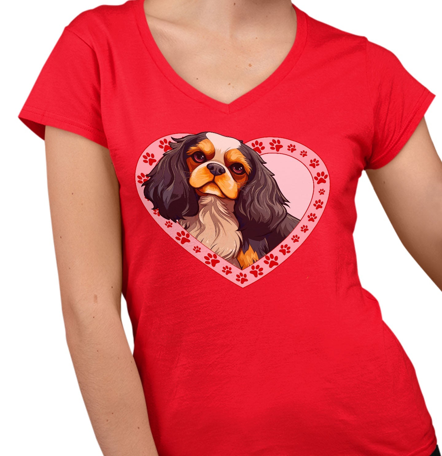 Cavalier King Charles Hearts Sweatshirt - Tri Cavalier King Charles Hearts Sweatshirt - Tri