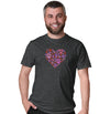 Pink Paw Heart - Adult Unisex T-Shirt