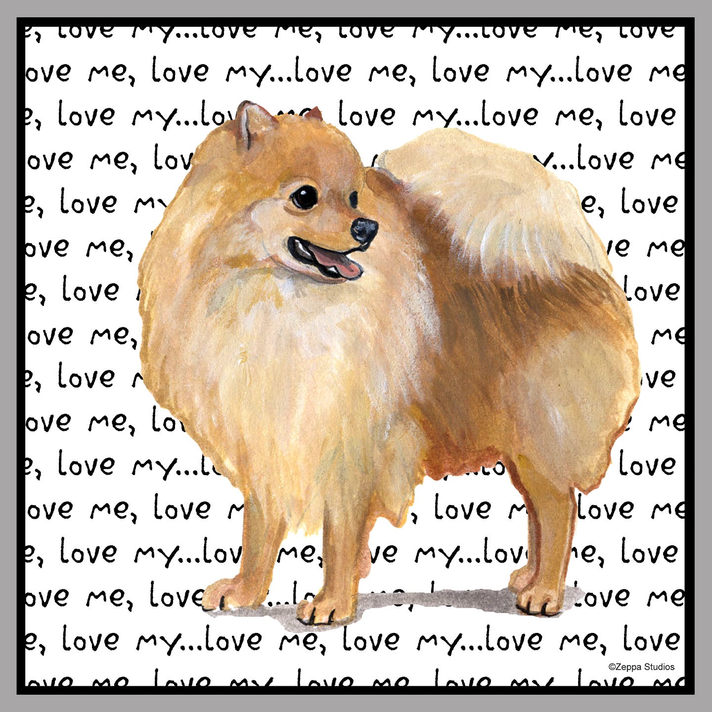 Pomeranian Love Text - Women's V-Neck Long Sleeve T-Shirt