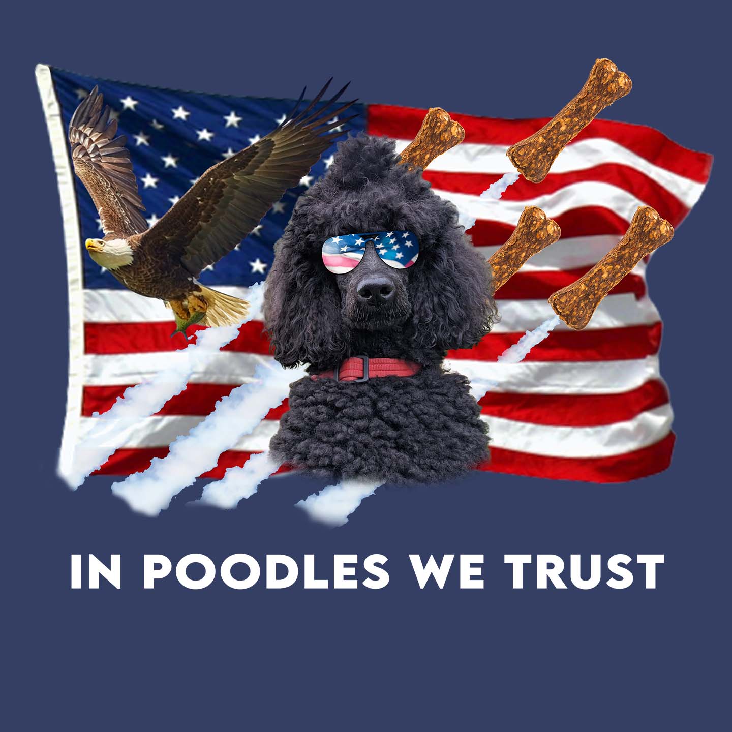 In Poodles We Trust - Adult Unisex Crewneck Sweatshirt