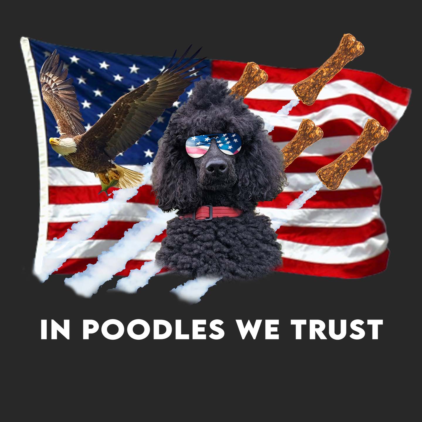 In Poodles We Trust - Adult Unisex Hoodie Sweatshirt