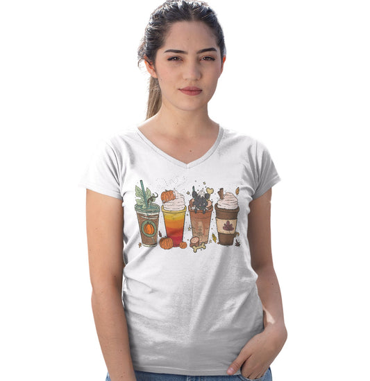 Pupachino Black Lab - Women's V-Neck T-Shirt