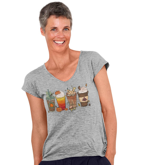 Pupachino Yellow Lab - Women's V-Neck T-Shirt