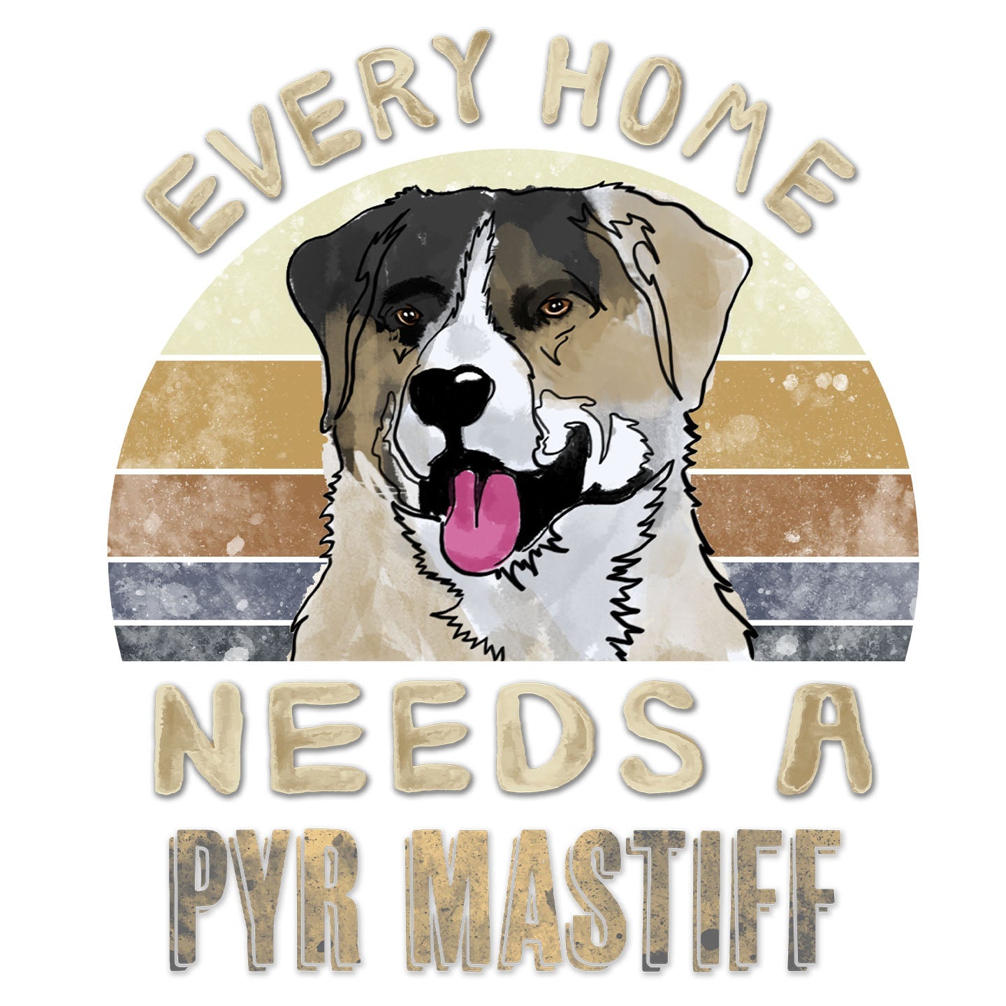 Every Home Needs a Pyrenean Mastiff - Women's V-Neck T-Shirt