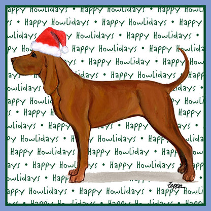 Redbone Coonhound Happy Howlidays Text - Women's Tri-Blend T-Shirt