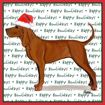 Redbone Coonhound Happy Howlidays Text - Kids' Unisex T-Shirt