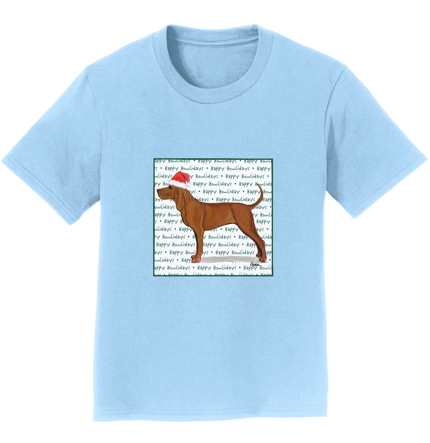 Redbone Coonhound Happy Howlidays Text - Kids' Unisex T-Shirt