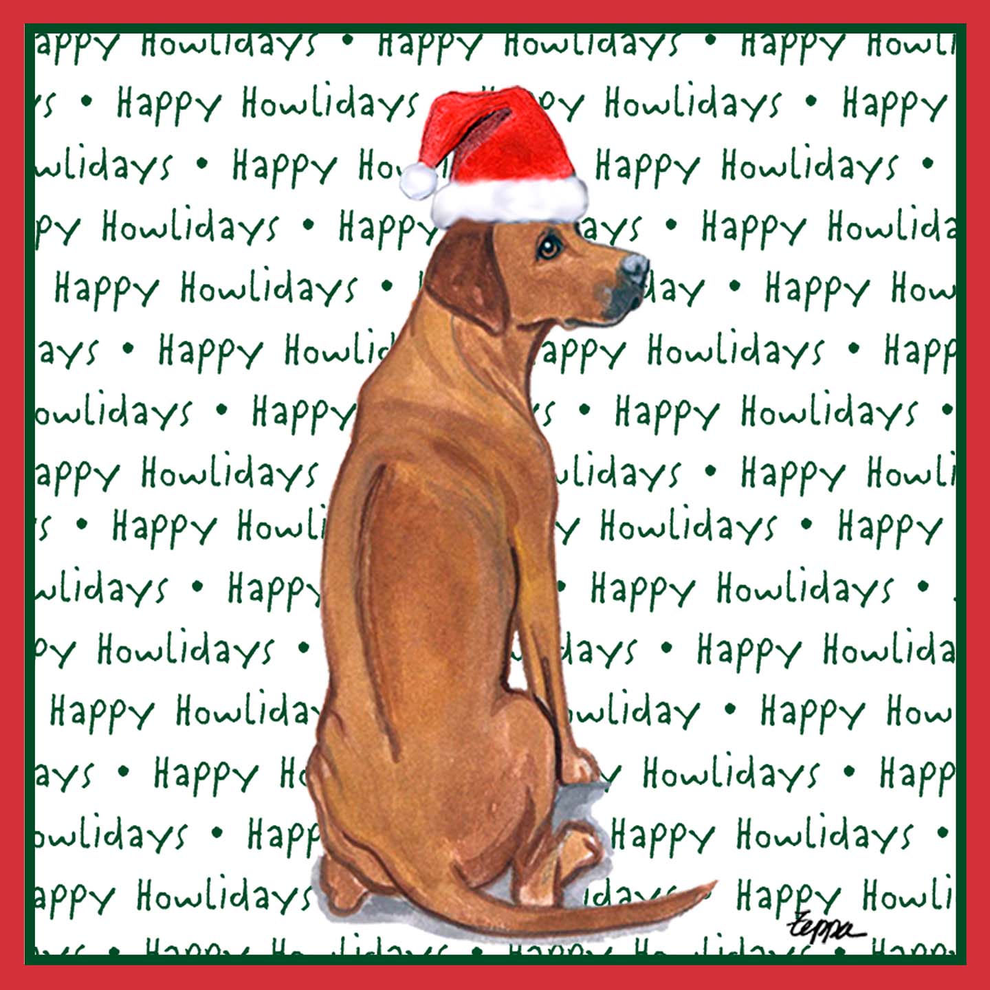 Rhodesian Ridgeback Happy Howlidays Text - Kids' Unisex T-Shirt