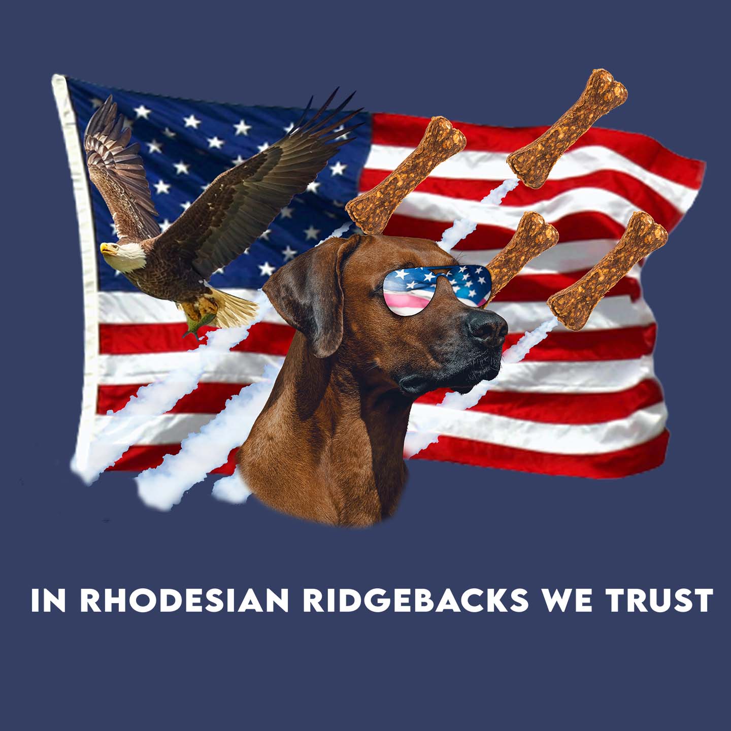 In Rhodesian Ridgebacks We Trust - Adult Unisex Crewneck Sweatshirt