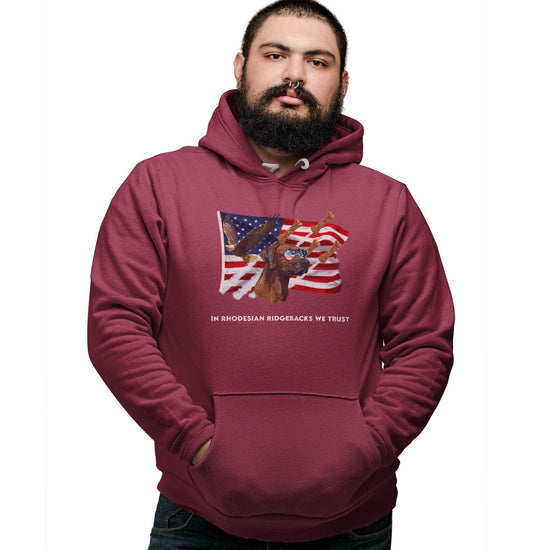 In Rhodesian Ridgebacks We Trust - Adult Unisex Hoodie Sweatshirt