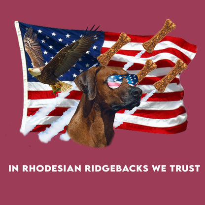In Rhodesian Ridgebacks We Trust - Adult Unisex Hoodie Sweatshirt
