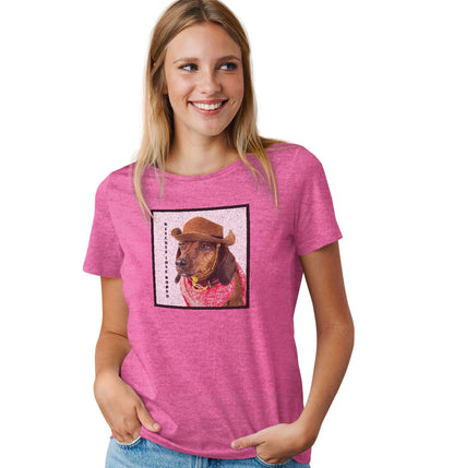 Rodeo Dachshund - Women's Tri-Blend T-Shirt